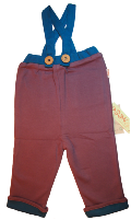 Pantalon à bretelles coton bio Voline & Bleu