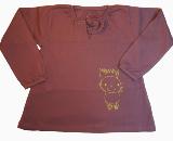 Blouse fille en coton bio violine