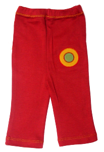 Pantalon bébé souple rouge brique en coton bio