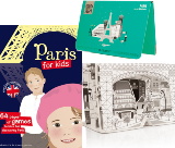 Paris for kids  - pack travel book + coloring game