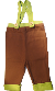 Pantalon à bretelles coton bio Marron & Vert