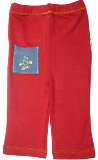 Pantalon bébé souple rouge brique en coton bio