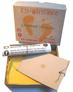 Coffret kit empreintes bébé écologique