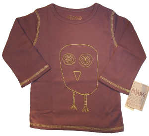 T-shirt manches longues  Hibou en coton bio